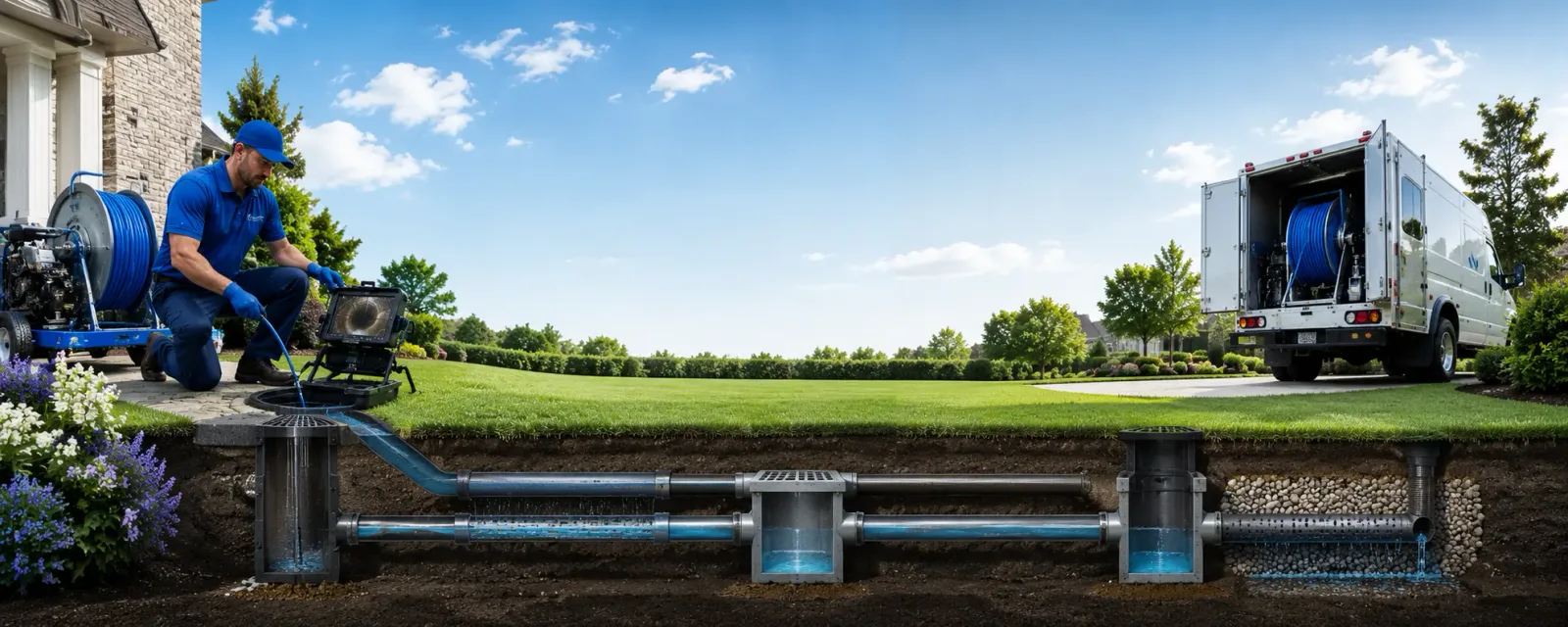 Outdoor drain cleaning information for Rubicon, WI